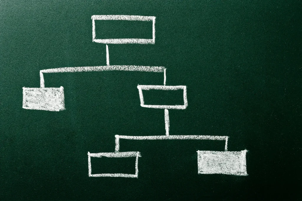 organization-diagram-on-green-blackboard